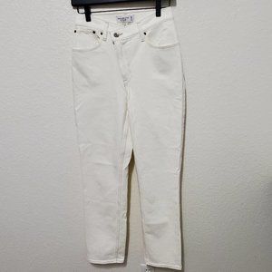 NWT Abercrombie & Fitch 90s straight ultra high rise curve love cream